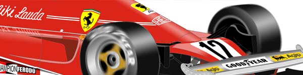 Ferrari 312T 1975 Niki Lauda close up