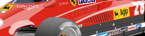 Ferrari 126 C2 1982 Didier Pironi close up