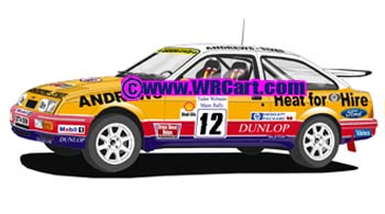 Ford Sierra CosworthManx Rally 1989 Russell Brookes