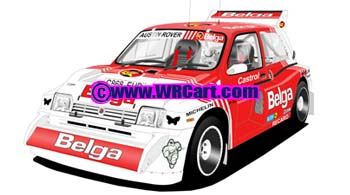 MG Metro 6R4RAC Rally Rally 1986 Marc Duez