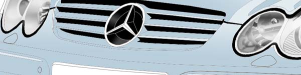 Mercedes CLK  close up
