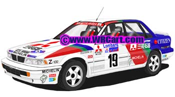 Mitsubishi Galant VR4RAC Rally Rally 1989 Pentti Airikkala