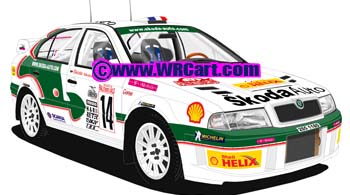 Skoda Octavia WRCMonte Carlo Rally 2003 Didier Auriol